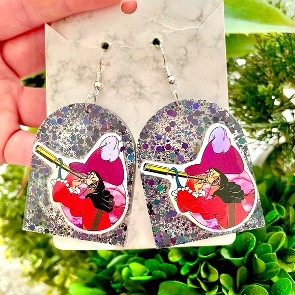 Captain Hook Acrylic Earrings - Picture 2 of 5